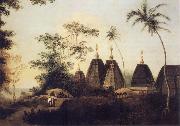 William Hodges A View of the Pagodas at Deoghur oil painting